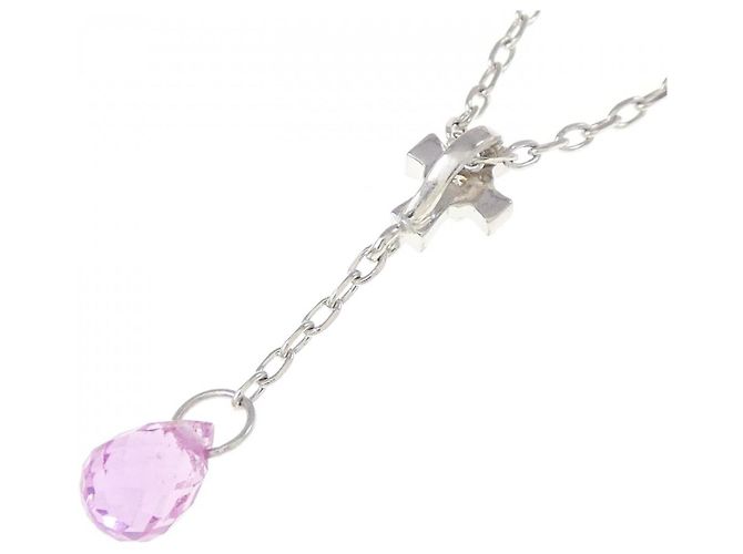 Autre Marque Au750 Saphir-Diamant-Halskette Silber - Ansicht 4
