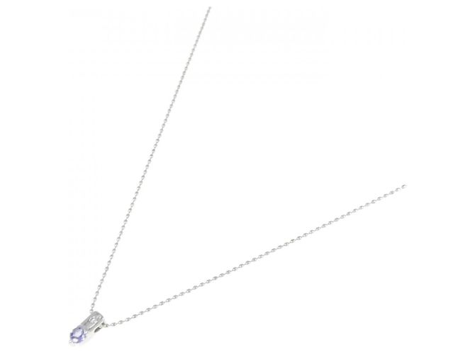 Autre Marque Collana in oro bianco Au750, tanzanite e diamante Argento - vista 2
