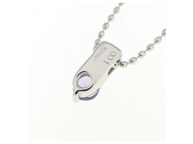 Autre Marque Collana in oro bianco Au750, tanzanite e diamante Argento - vista 4