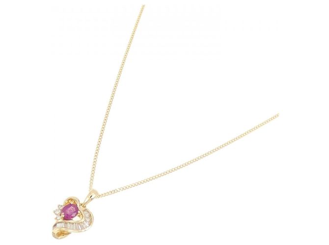 Autre Marque Collana in Rubino e Diamanti Au750 D'oro - vista 2