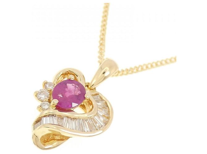 Autre Marque Collana in Rubino e Diamanti Au750 D'oro - vista 3
