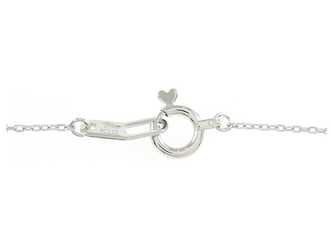 Autre Marque Colar Star Jewelry em Ouro Branco K10 com Pedra da Lua e Topázio Branco Prata - vista 5