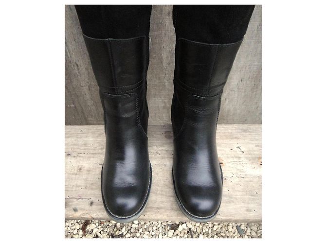 Autre Marque Botas Hush Puppies de cuero negro Talla 36 - vista 3