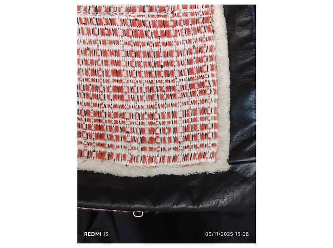 Giacca Barbara Bui in cotone lino e pelle Taglia 40 Multicolore - vista 13