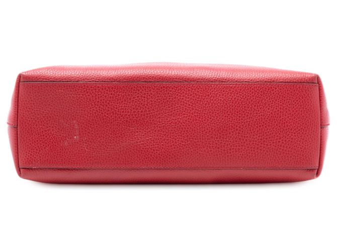 Bamboo Bolsa de couro vermelho Gucci com tassel de bambu - vista 3