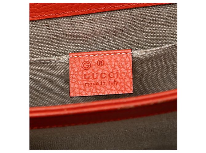 Gucci Arancione Piccolo Dollar in Pelle di Vitello Interlocking G Crossbody - vista 5