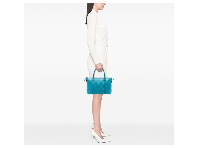 Borsa Joy Microguccissima blu piccola di Gucci Turchese - vista 7
