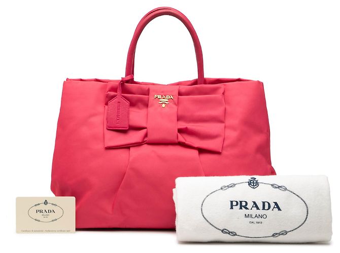Prada Pink Tessuto Fiocco Bow Tote - Ansicht 7