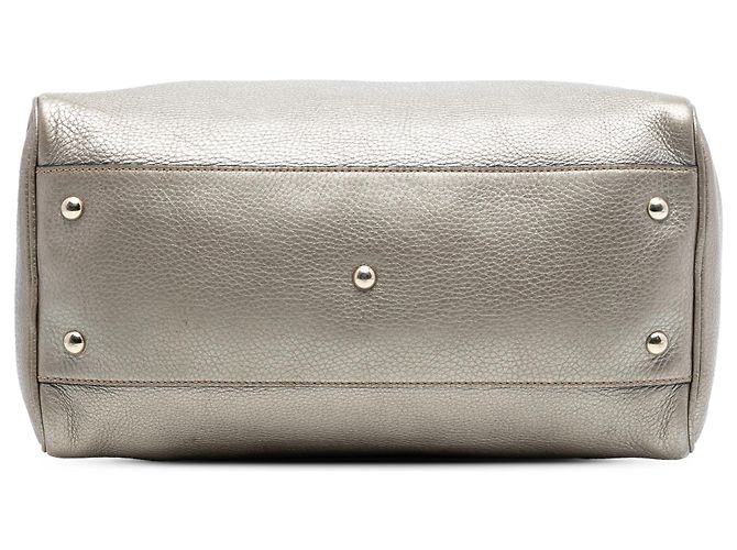 Bamboo Borsa Boston Shopper in pelle di vitello dorata Gucci con bambù medio D'oro - vista 3