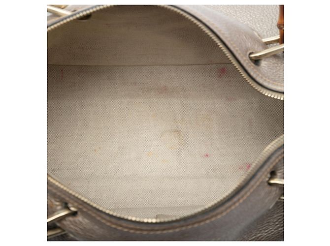 Bamboo Borsa Boston Shopper in pelle di vitello dorata Gucci con bambù medio D'oro - vista 4
