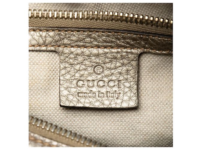 Bamboo Borsa Boston Shopper in pelle di vitello dorata Gucci con bambù medio D'oro - vista 5