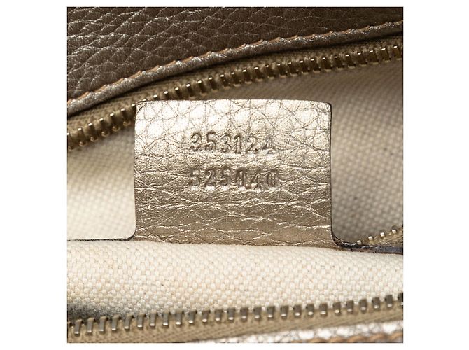 Bamboo Borsa Boston Shopper in pelle di vitello dorata Gucci con bambù medio D'oro - vista 6