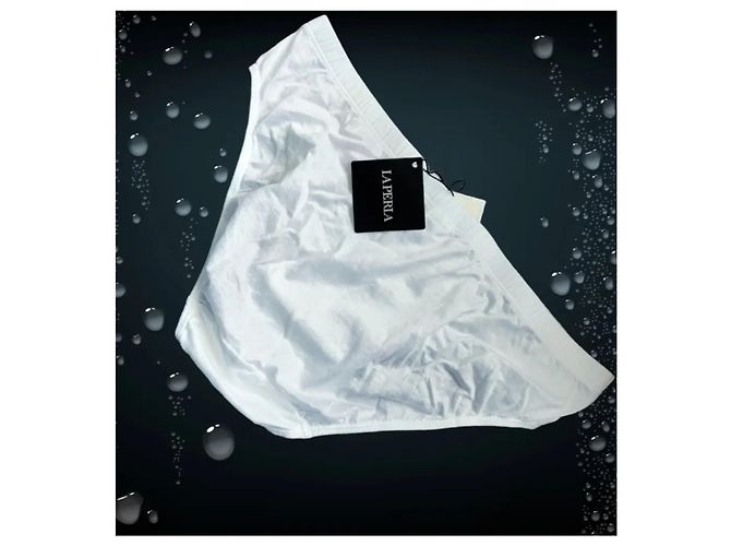 NOVO SLIP DE ROUPA ÍNTIMA XXL LA PERLA BRANCO ALGODÃO - vista 2