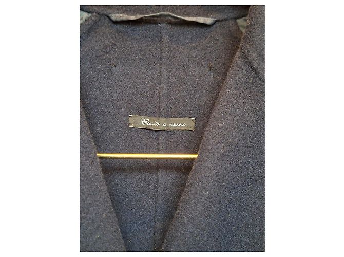 Max Mara Giacca corta in lana blu e nera Nero Blu scuro - vista 2