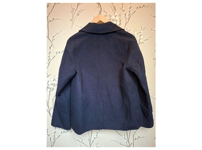 Max Mara Giacca corta in lana blu e nera Nero Blu scuro - vista 4