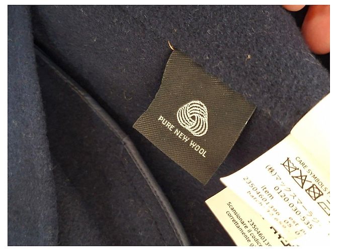 Max Mara Giacca corta in lana blu e nera Nero Blu scuro - vista 6