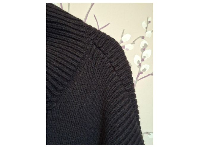 Cárdigan negro Kris Van Assche en lana y algodón Azul marino - vista 4