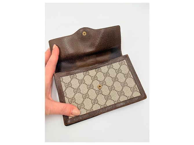 Pochette Gucci Ophidia GG Marrone - vista 11