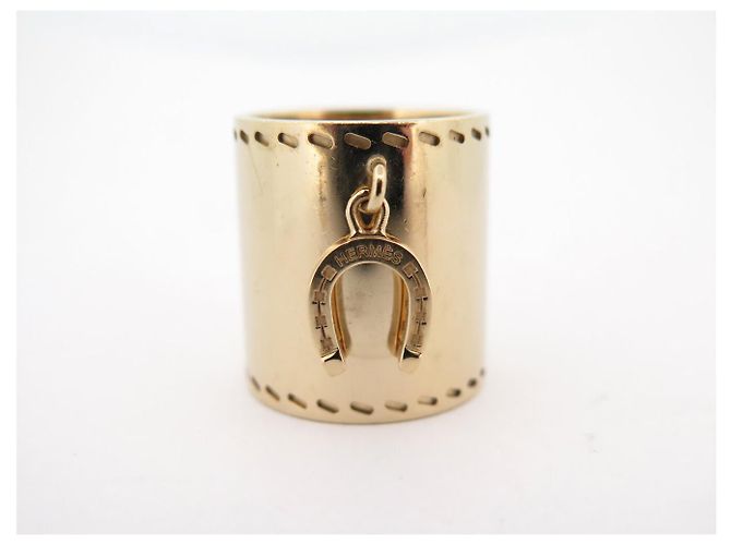 Hermès HERMES TUCHRING FER A CHEVAL AUS GOLDENEM METALL QUADRATISCH - Ansicht 5