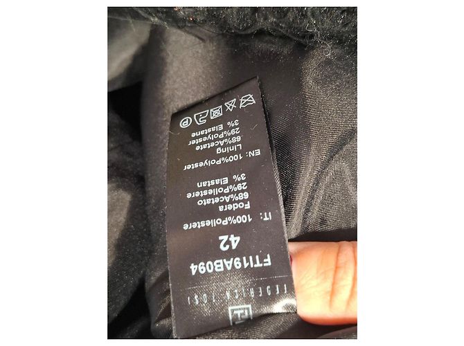 Autre Marque Abito bustier con piume e paillettes Nero - vista 10