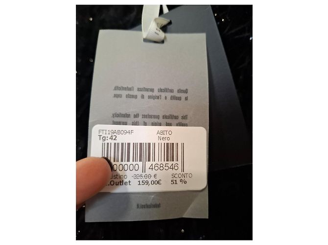 Autre Marque Abito bustier con piume e paillettes Nero - vista 4