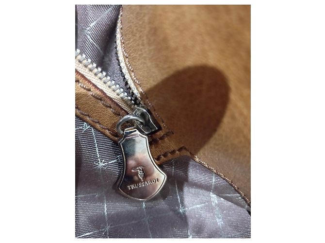 Borsa a mano in pelle Trussardi marrone - vista 11