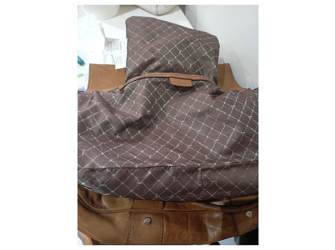 Borsa a mano in pelle Trussardi marrone - vista 13