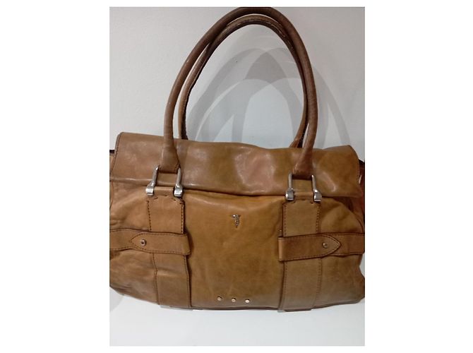 Borsa a mano in pelle Trussardi marrone - vista 7