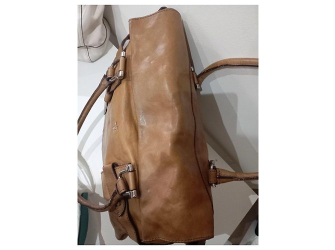 Borsa a mano in pelle Trussardi marrone - vista 8