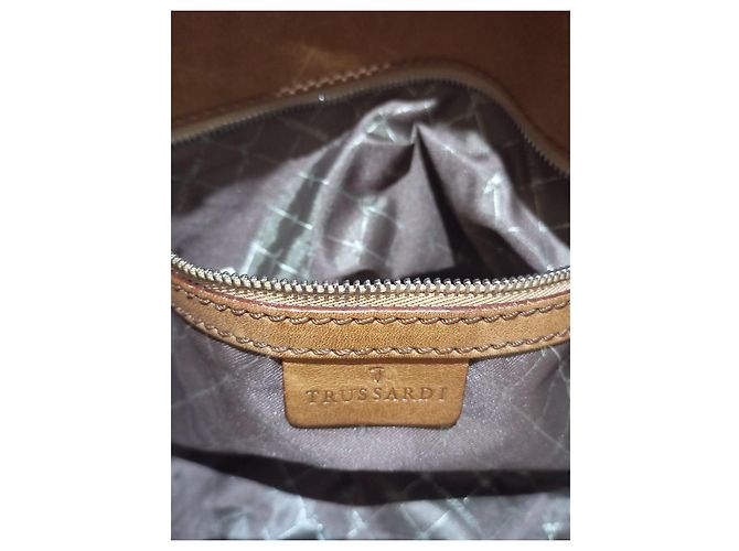 Borsa a mano in pelle Trussardi marrone - vista 9