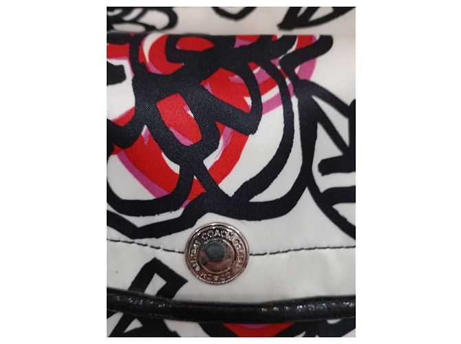 Borsa a spalla Coach con stampa floreale Nero Rosa Bianco Rosso - vista 5