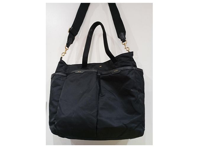 Borsa tote Anya Hindmarch nera in nylon Nero - vista 11