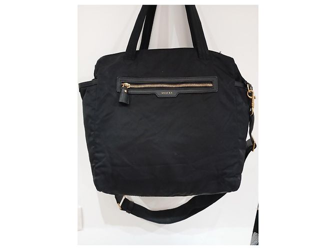 Borsa tote Anya Hindmarch nera in nylon Nero - vista 4