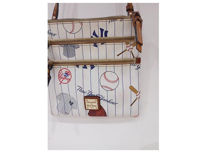 Borsa a Spalla Dooney & Bourke New York Yankees Bianco Rosso Blu - vista 2