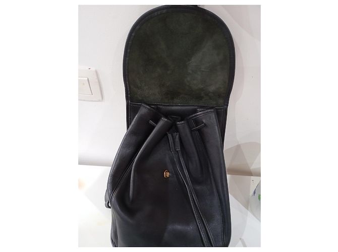 Schwarzer Leder-Rucksack von Coach - Ansicht 3