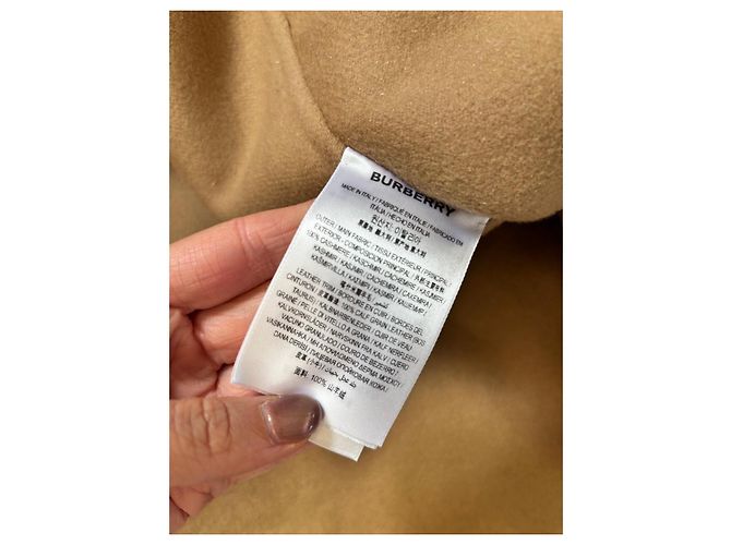Capa Burberry em cashmere cor camelo Bege - vista 13