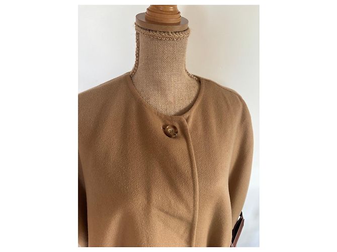 Capa Burberry em cashmere cor camelo Bege - vista 4