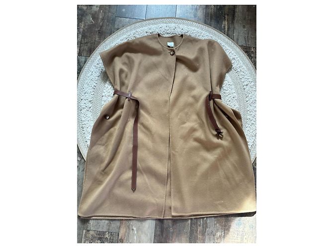 Capa Burberry em cashmere cor camelo Bege - vista 6