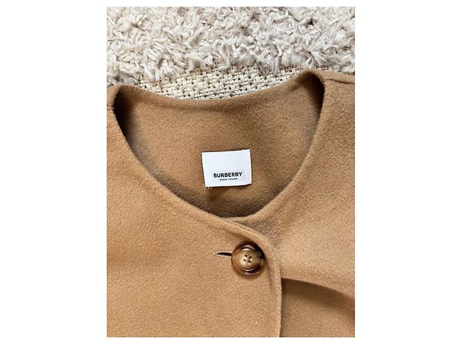 Capa Burberry em cashmere cor camelo Bege - vista 7