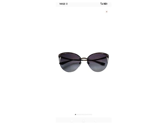 Gafas de sol Bulgari Serpenti Viper – nuevas a estrenar Negro Plata Metálico - vista 2