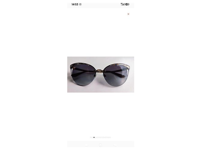 Gafas de sol Bulgari Serpenti Viper – nuevas a estrenar Negro Plata Metálico - vista 4