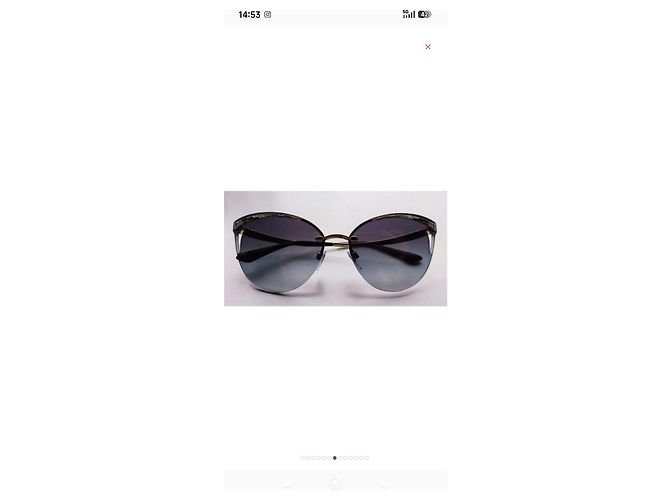 Gafas de sol Bulgari Serpenti Viper – nuevas a estrenar Negro Plata Metálico - vista 8