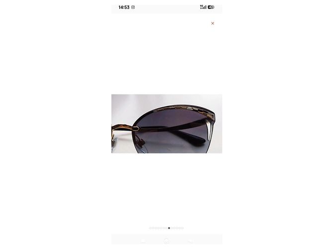 Gafas de sol Bulgari Serpenti Viper – nuevas a estrenar Negro Plata Metálico - vista 9