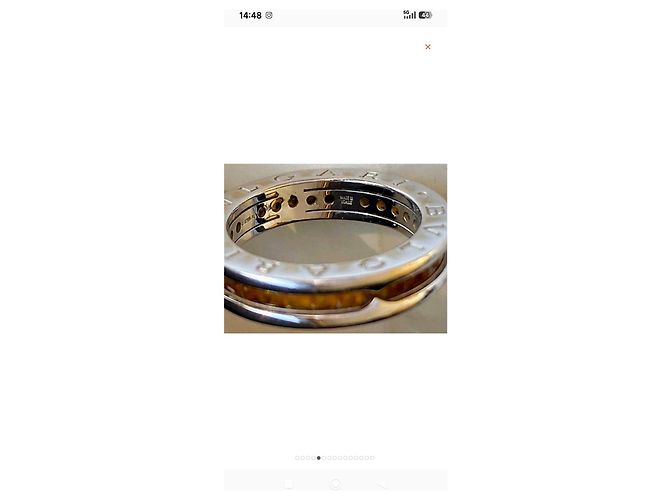 Bulgari B.zero1 Ring aus 18 kt Weißgold mit Citrinen · Größe 53 · Neu - Ansicht 6