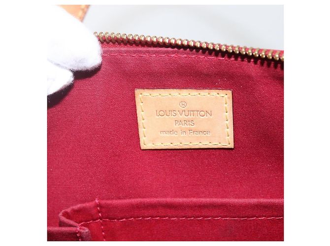 LOUIS VUITTON Borsa Bellevue PM Monogram Vernis Pomme D'amour M93583 Auth 163378 Rosso - vista 18