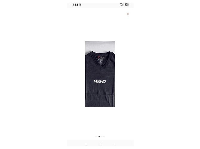 Camiseta Versace Negra con Logo Negro - vista 4
