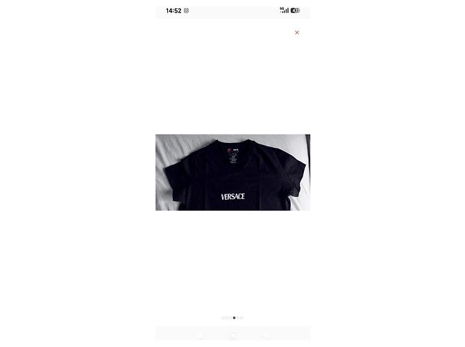 Camiseta Versace Negra con Logo Negro - vista 5