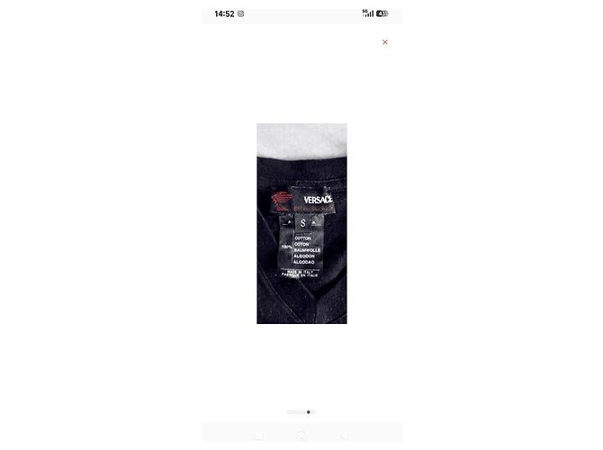 Camiseta Versace Negra con Logo Negro - vista 6