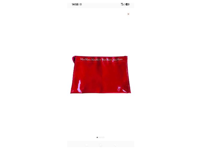 Borsa Rossa in Vernice Max Mara Rosso - vista 2