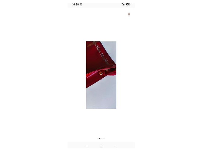 Borsa Rossa in Vernice Max Mara Rosso - vista 3